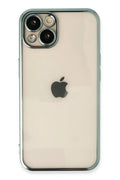 Mey İthalat® iPhone 14 Kılıf Lensli Silikon - Yeşil