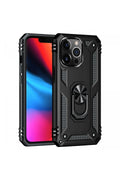 Mey İthalat® iPhone 13 Pro Kılıf Sofya Yüzüklü Silikon Kapak - Siyah