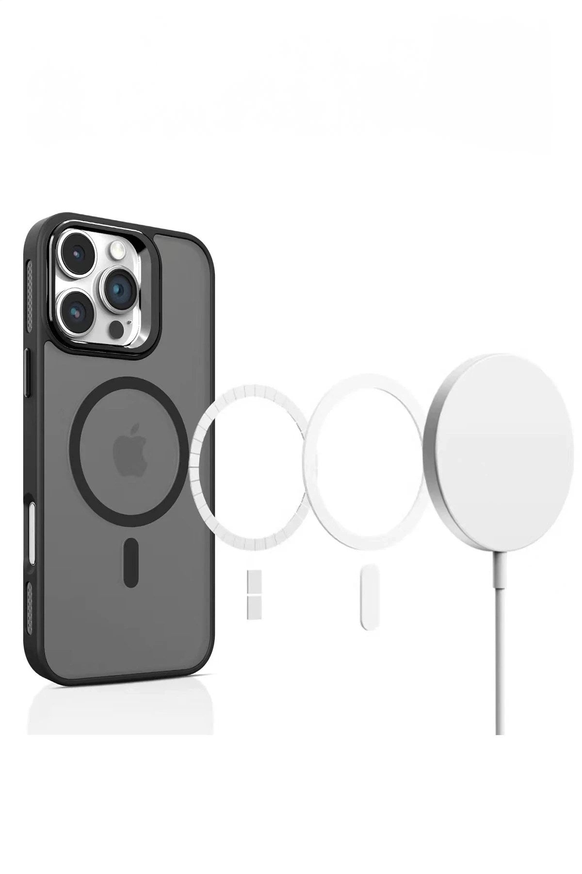Mey İthalat® iPhone 16 Plus Flet Lens Magsafe Kapak - Lacivert
