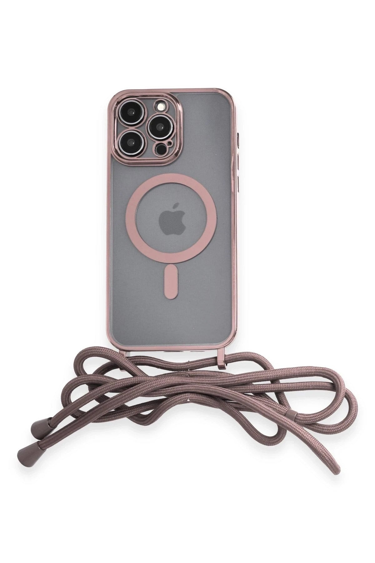 Mey İthalat® iPhone 13 Pro Max Kılıf Divo Lazer Askılı Magsafe Kapak - Pembe