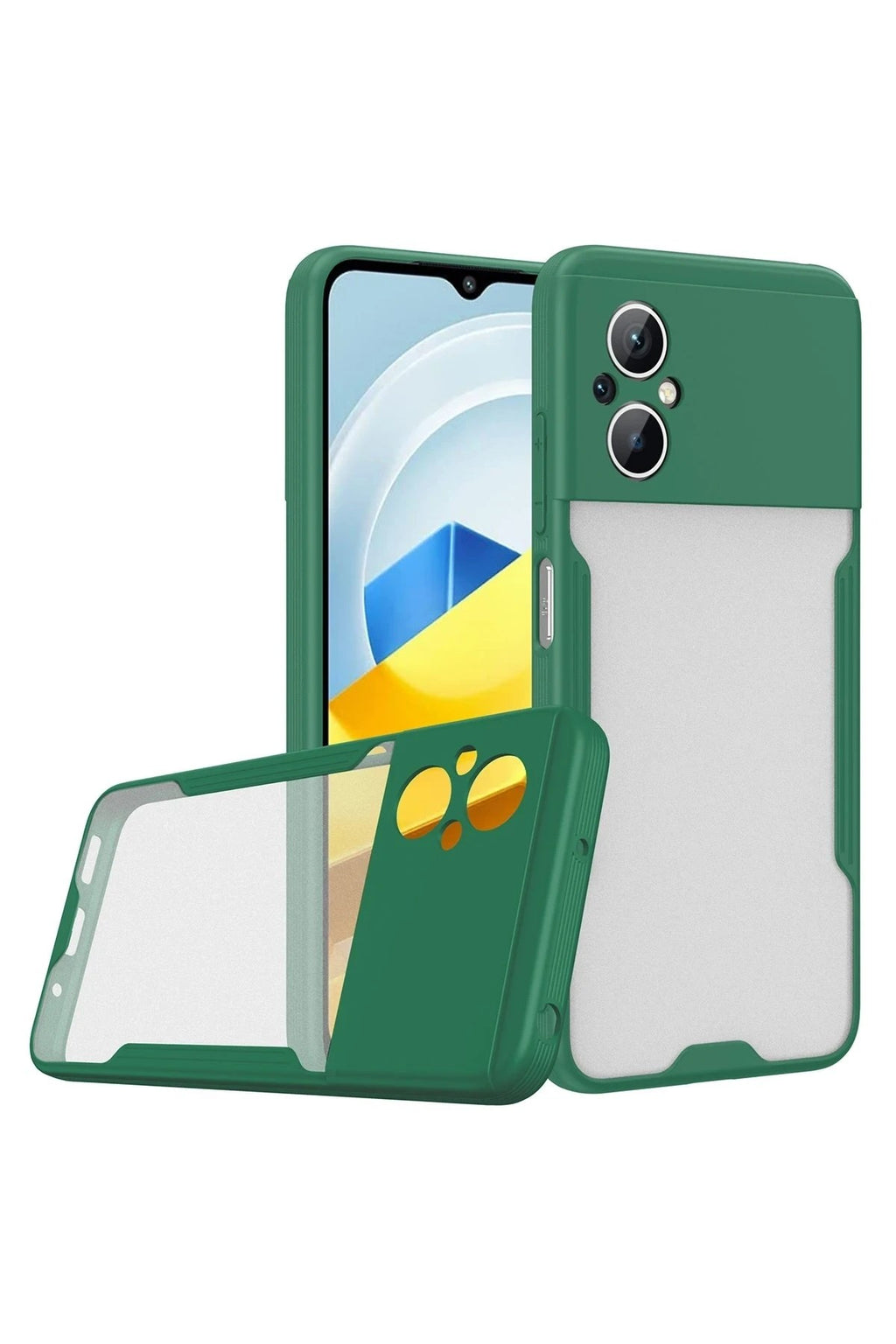 Mey İthalat® Poco M5 Kılıf Platin Silikon - Yeşil