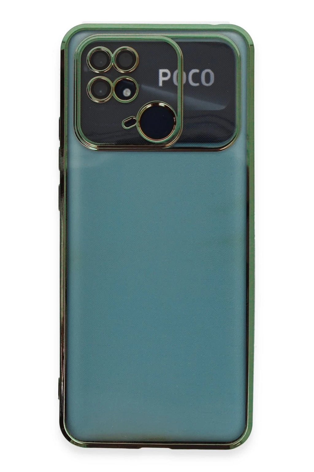 Mey İthalat® Redmi 10C Kılıf Lensli Silikon - Yeşil