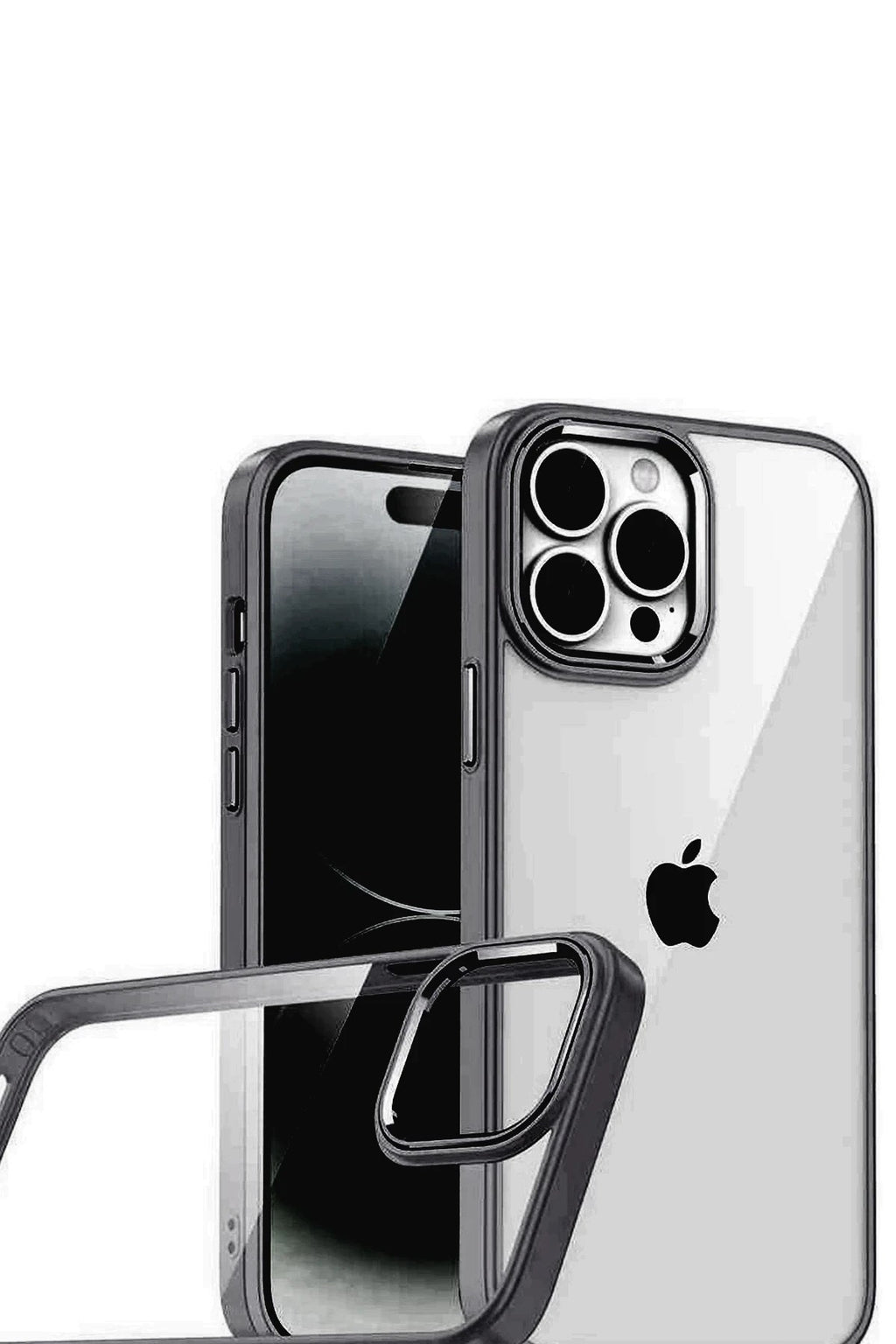 Mey İthalat® iPhone 15 Pro Max Lensli Silikon - Siyah