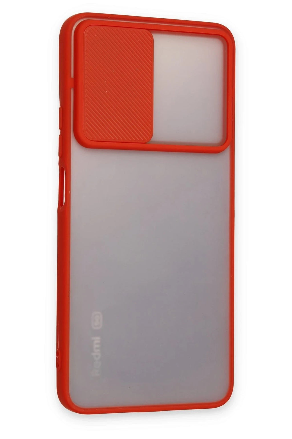 Mey İthalat® Redmi Note 11T Kılıf Palm Buzlu Kamera Sürgülü Silikon - Kırmızı