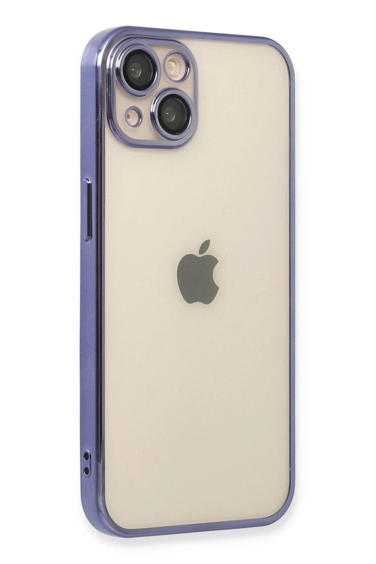 Mey İthalat® iPhone 14 Kılıf Lensli Silikon - Mor