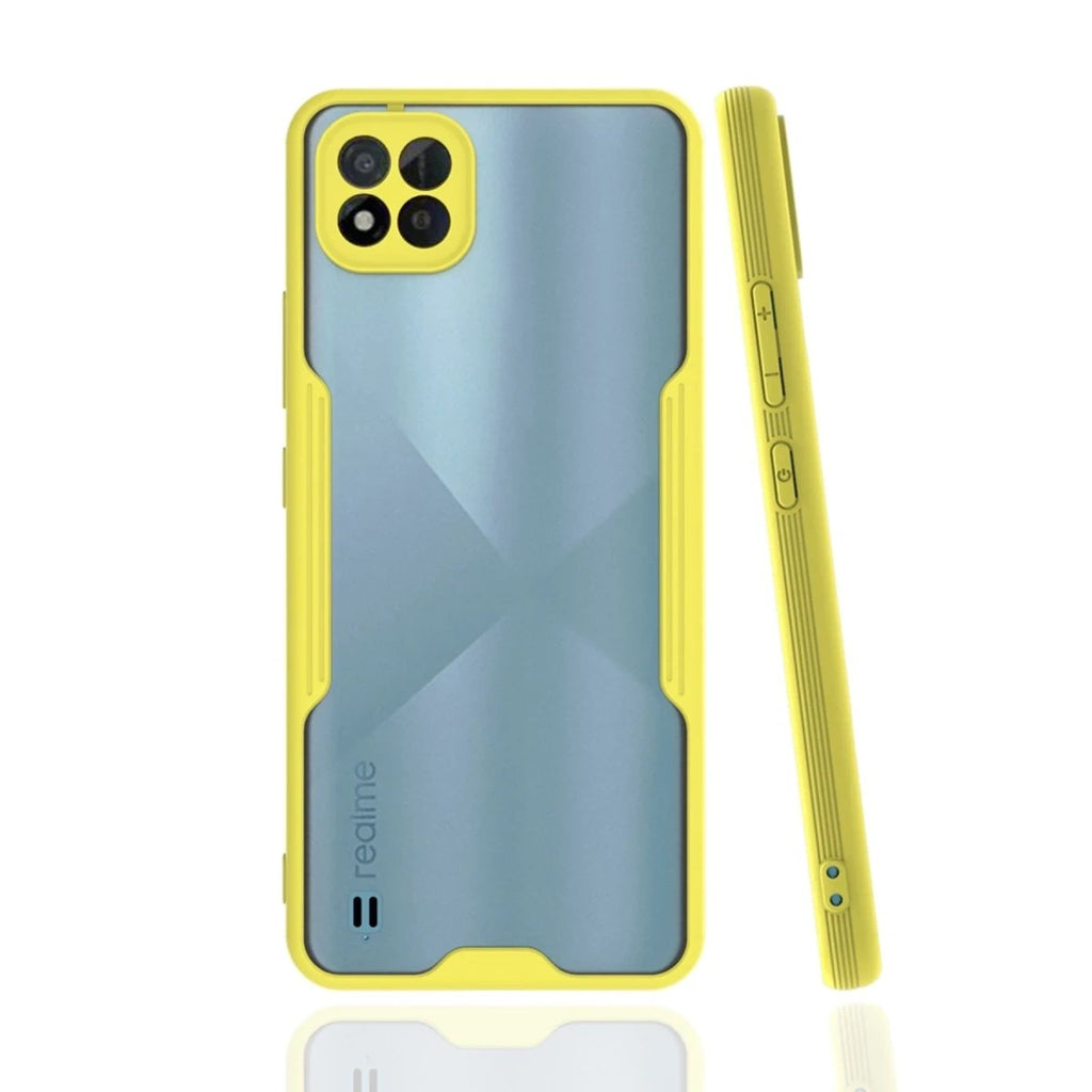 Mey İthalat® Realme C11 2021 Kılıf Platin Silikon - Sarı