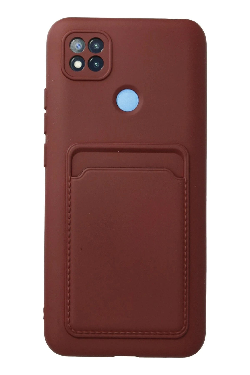 Mey İthalat® Redmi 9C Kılıf Kelvin Kartvizitli Silikon - Bordo