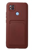 Mey İthalat® Redmi 9C Kılıf Kelvin Kartvizitli Silikon - Bordo