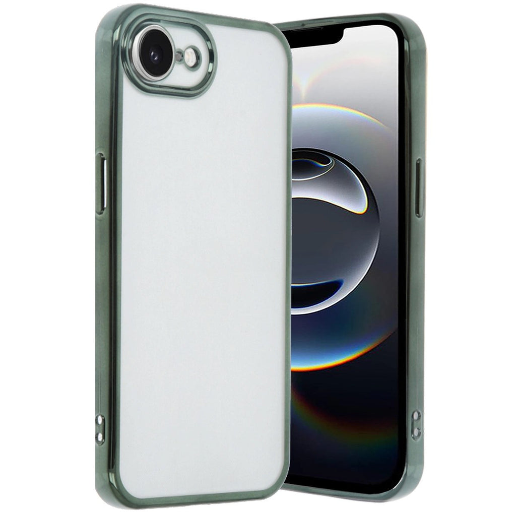 Mey İthalat® iPhone 16E Kılıf Lensli Silikon - Yeşil