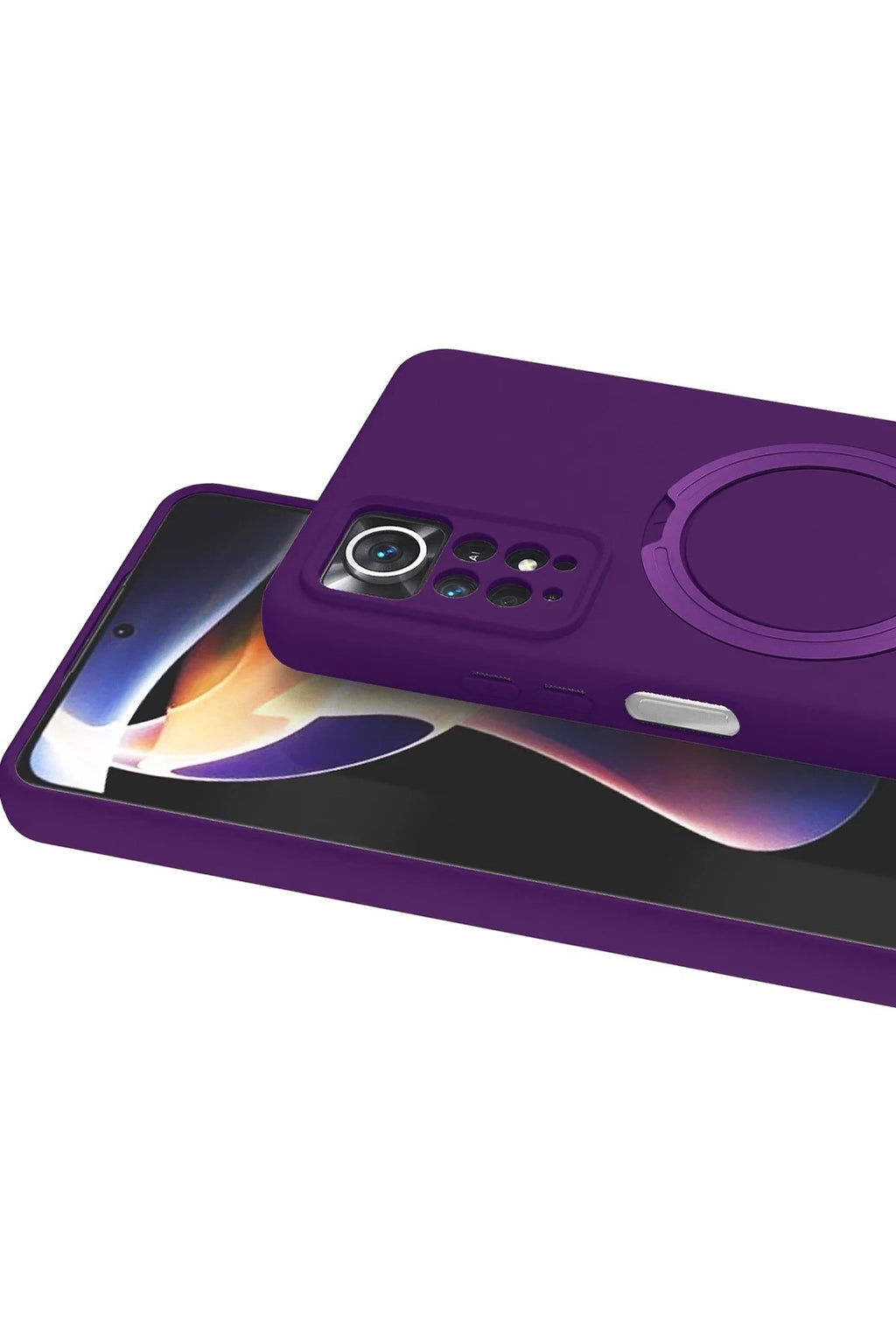 Mey İthalat® Redmi Note 12 Pro 4G Regal Magsafe Standlı Kapak - Derin Mor