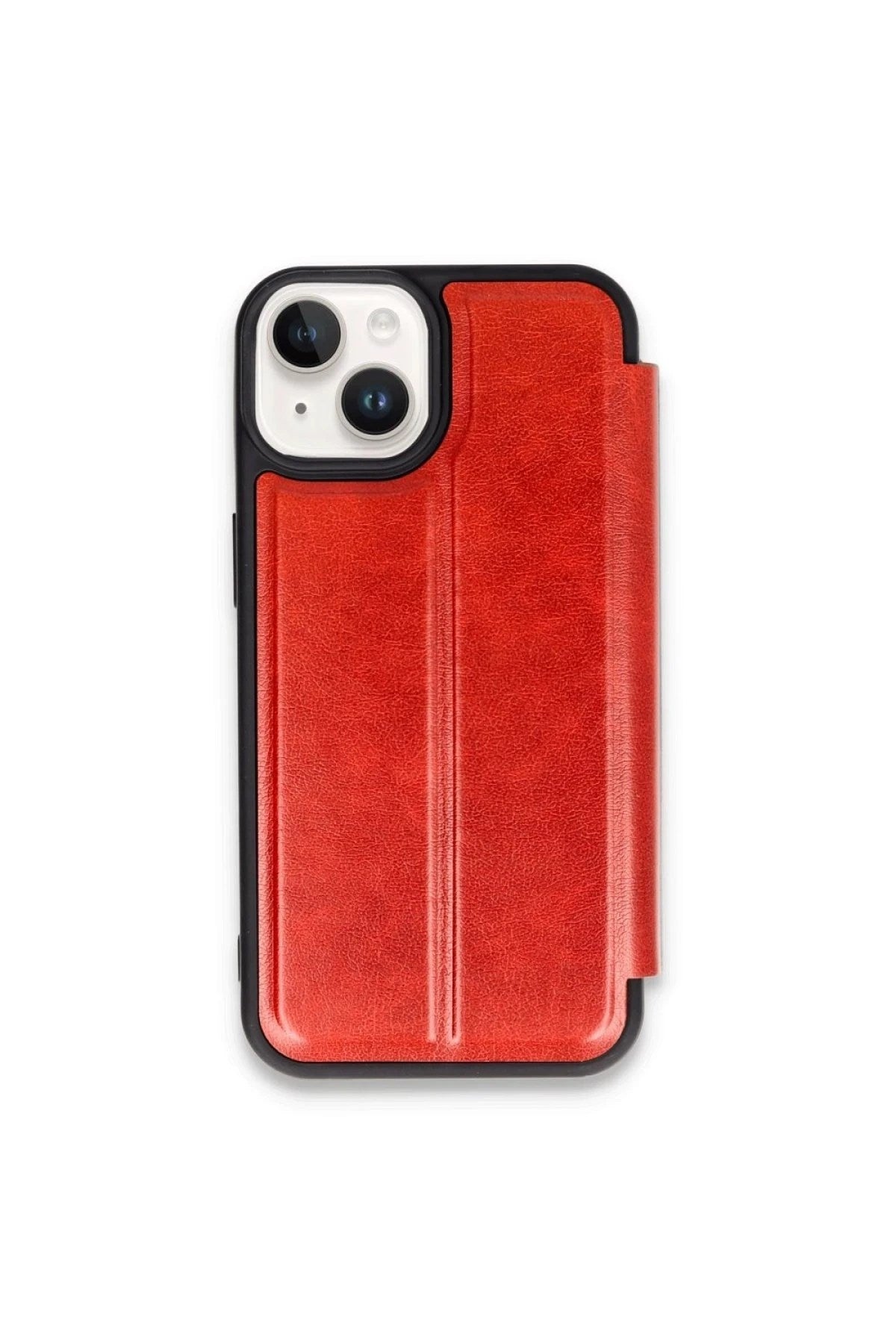 Mey İthalat® iPhone 15 Kılıf Flip Cover - Kırmızı