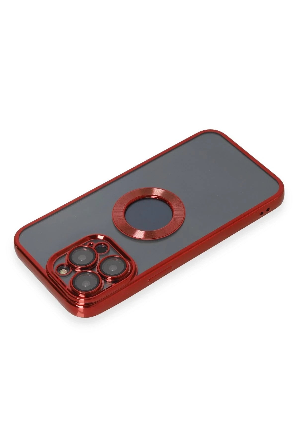 Mey İthalat® iPhone 14 Pro Max Kılıf Slot Silikon - Kırmızı