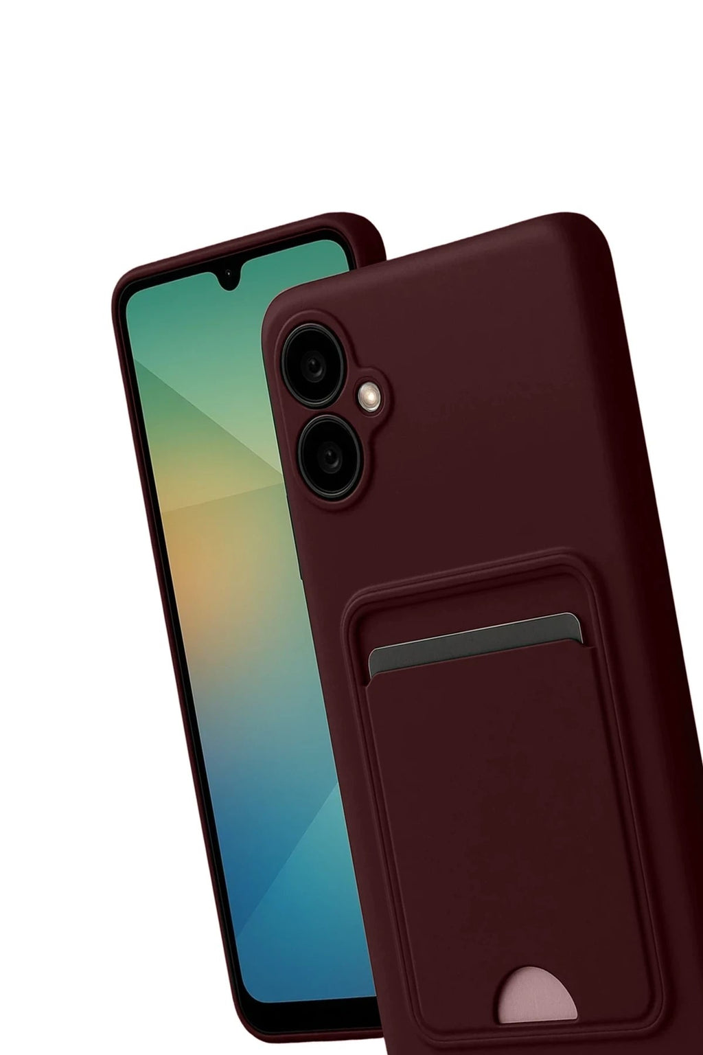 Mey İthalat® Samsung Galaxy A07 4G Kelvin Kartvizitli Silikon - Bordo