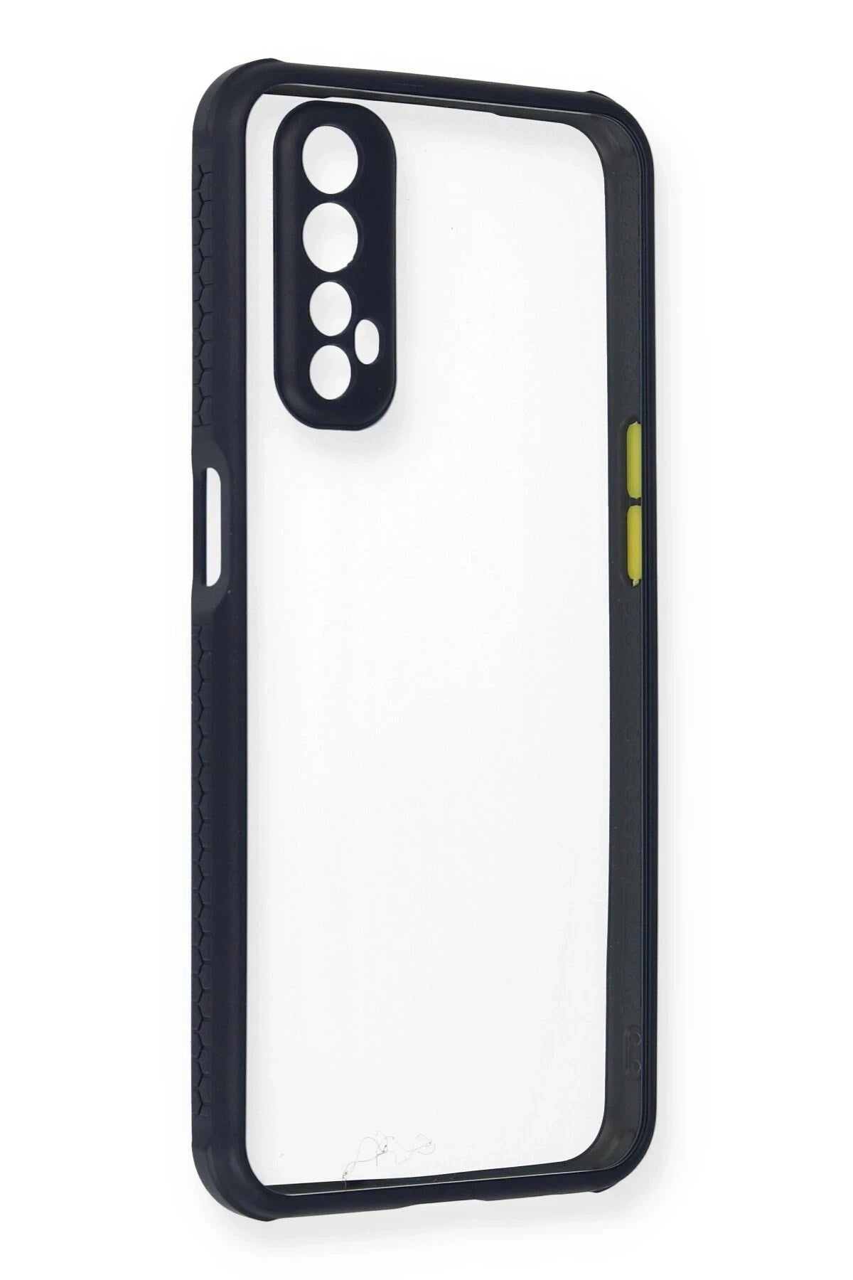 Mey İthalat® Realme 7 Kılıf Miami Şeffaf Silikon - Lacivert