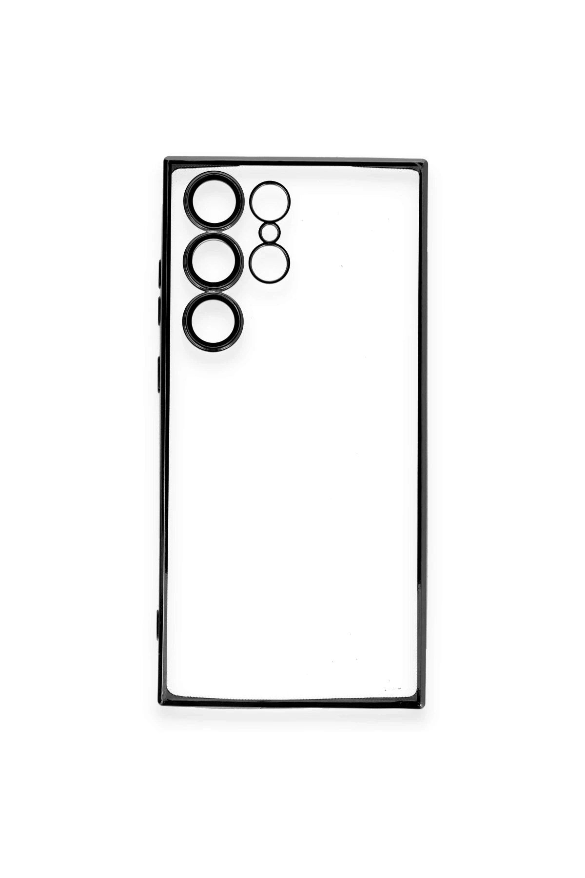 Mey İthalat® Samsung Galaxy S23 Ultra Kılıf Lensli Silikon - Siyah