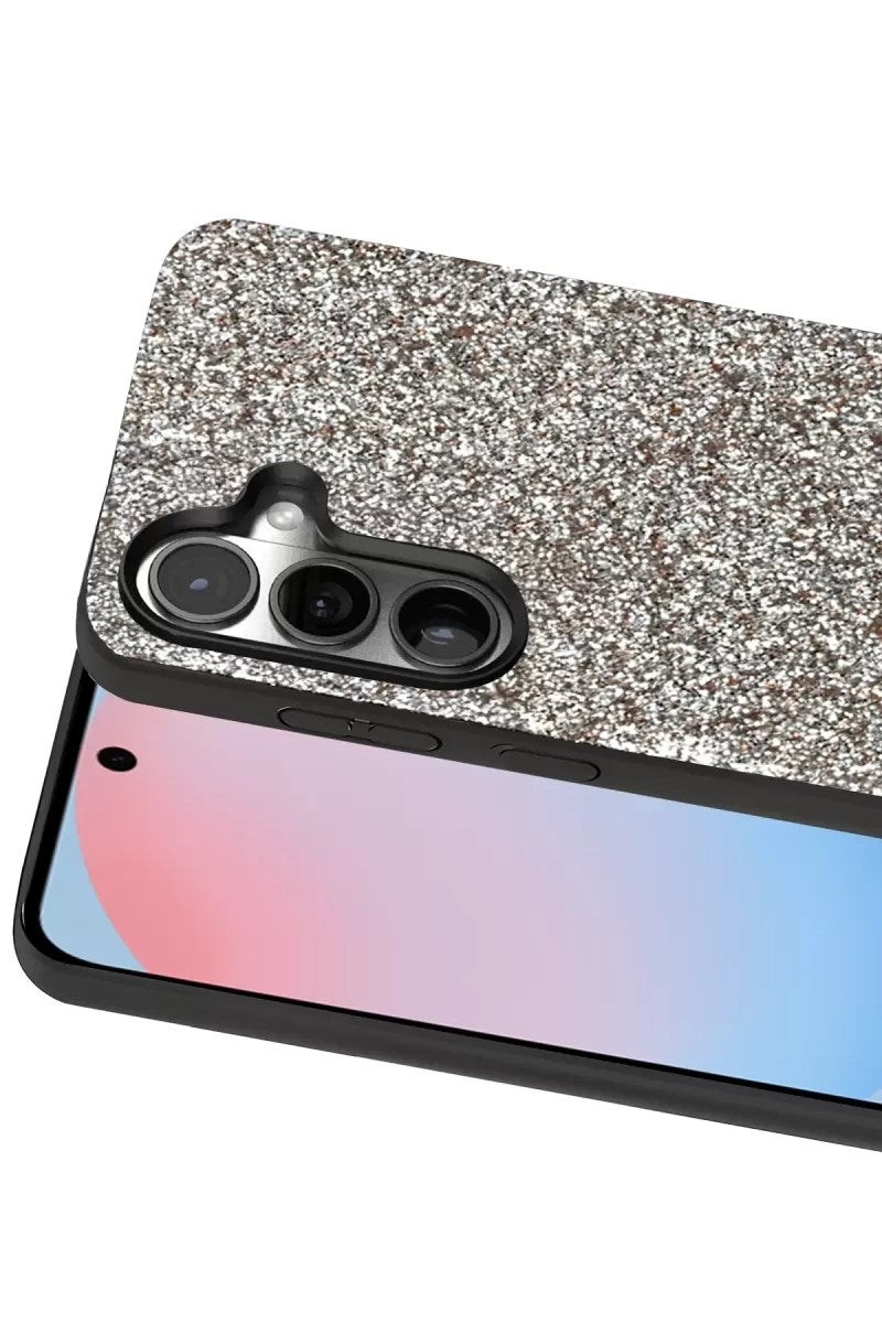 Mey İthalat® Samsung Galaxy S24 Plus Bright Simli Kapak - Gümüş