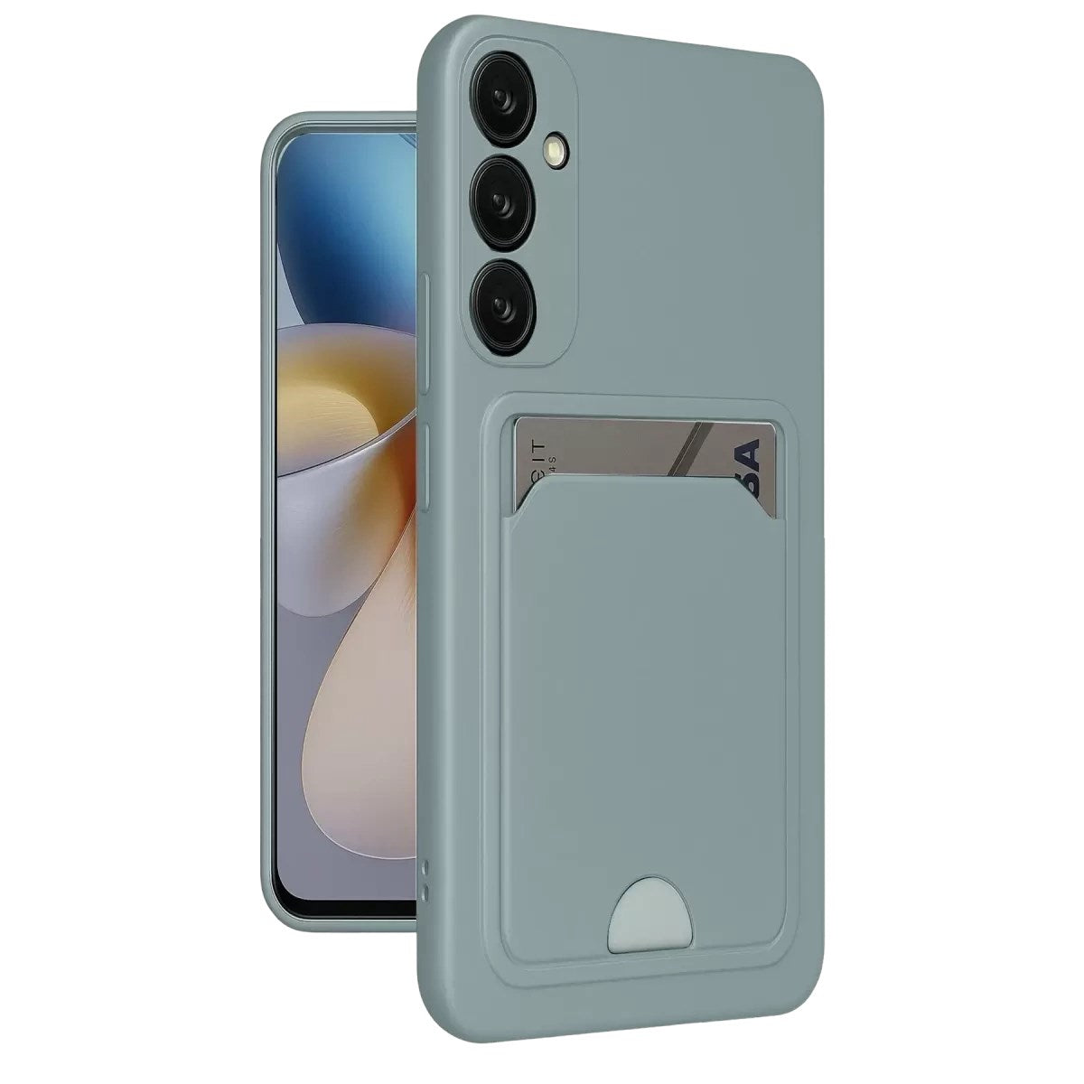Mey İthalat® Samsung Galaxy A26 Kılıf Kelvin Kartvizitli Silikon - Açık Yeşil