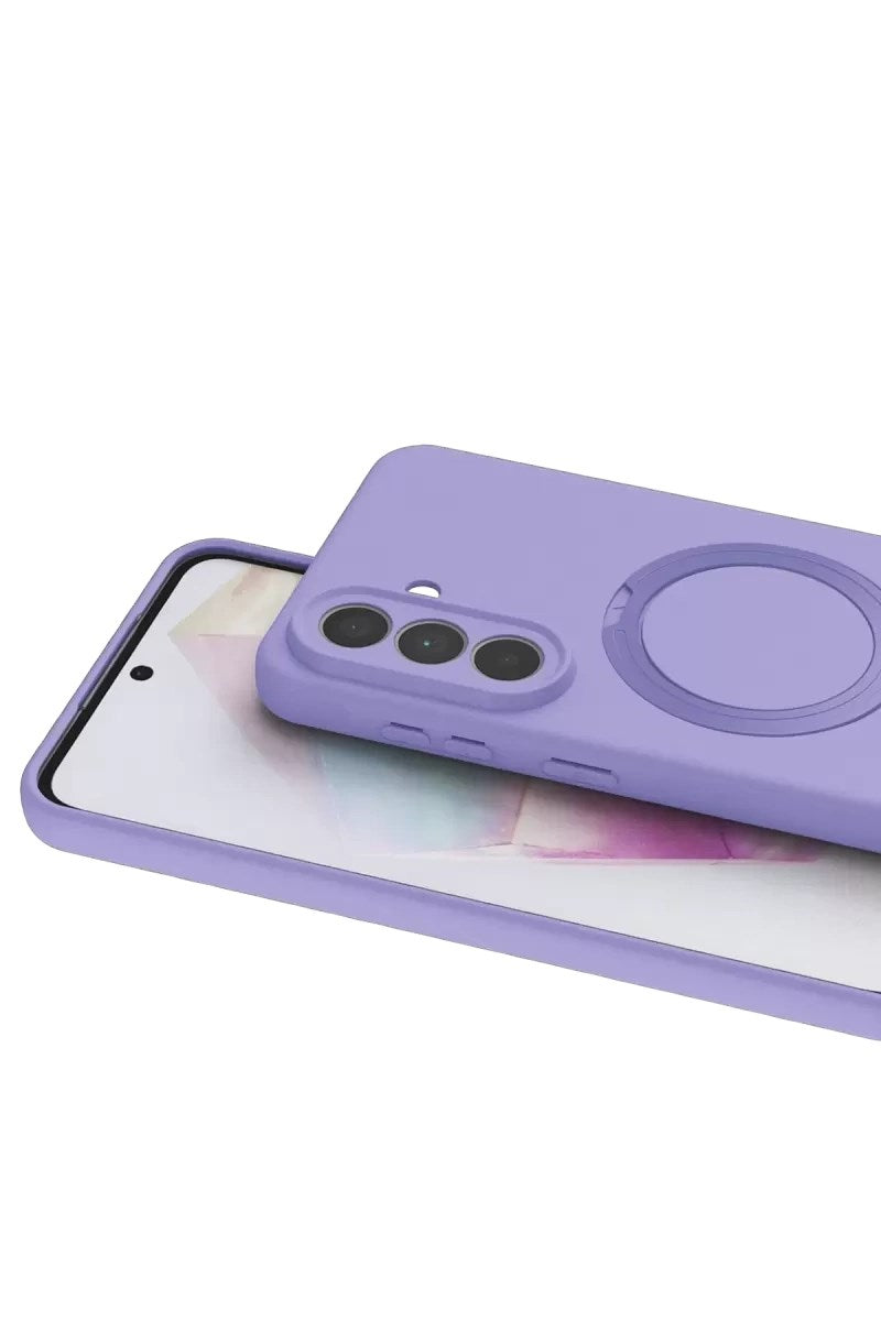 Mey İthalat® Samsung Galaxy A57 5G Regal Magsafe Standlı Kapak - Lila