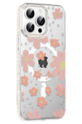 Mey İthalat® iPhone 15 Pro Floral Magsafe Kapak - Pembe