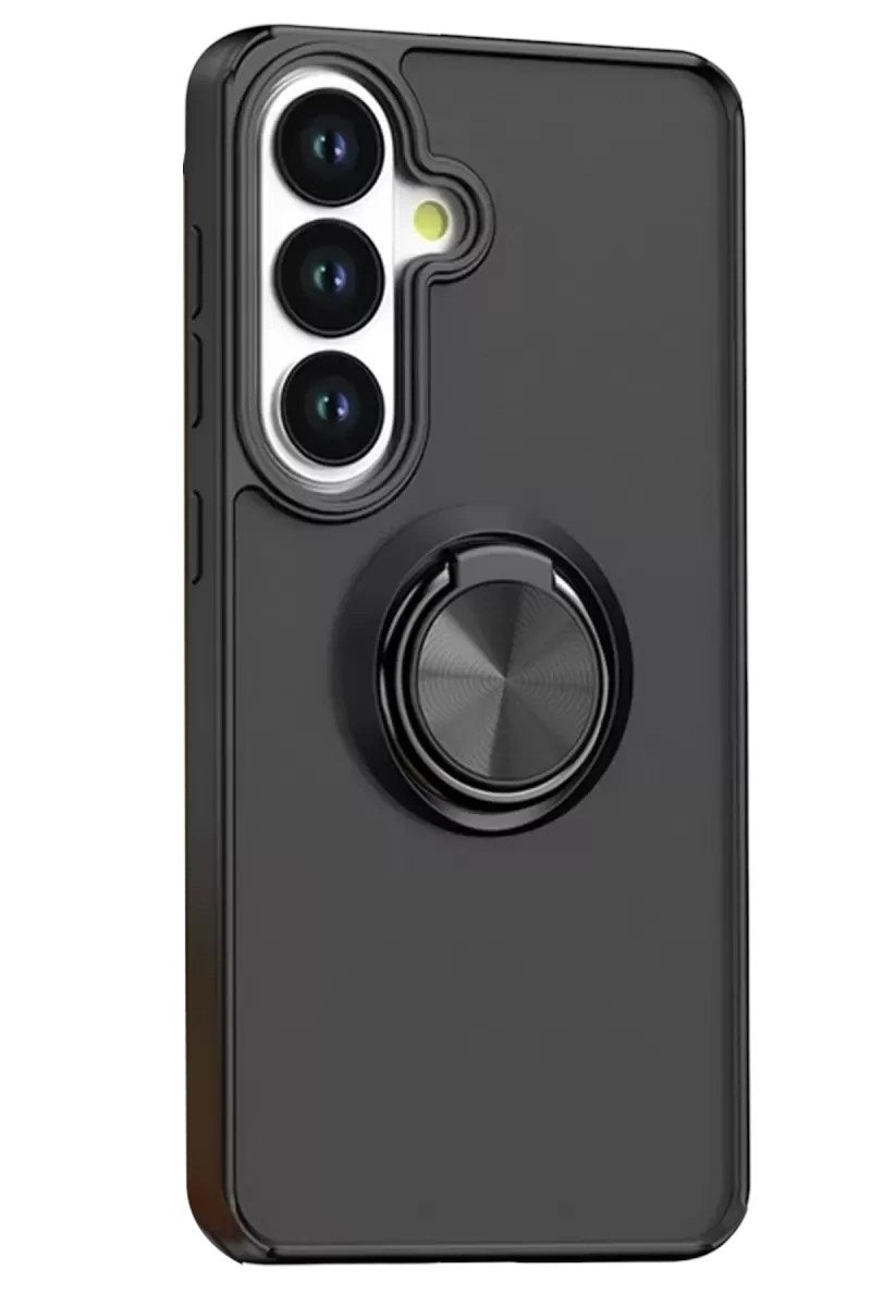 Mey İthalat® Samsung Galaxy S26 Plus Montreal Yüzüklü Silikon Kapak - Siyah