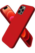 Mey İthalat® iPhone 12 Pro Max Kılıf First Silikon - Koyu Kırmızı
