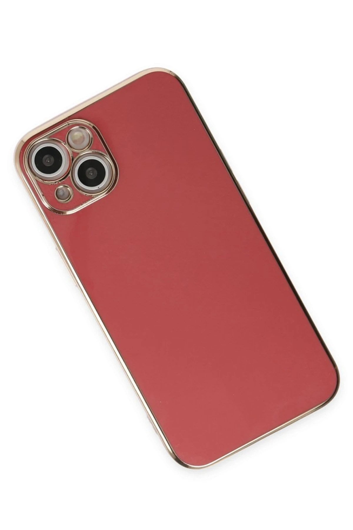Mey İthalat® iPhone 15 Kılıf Volet Silikon - Kırmızı