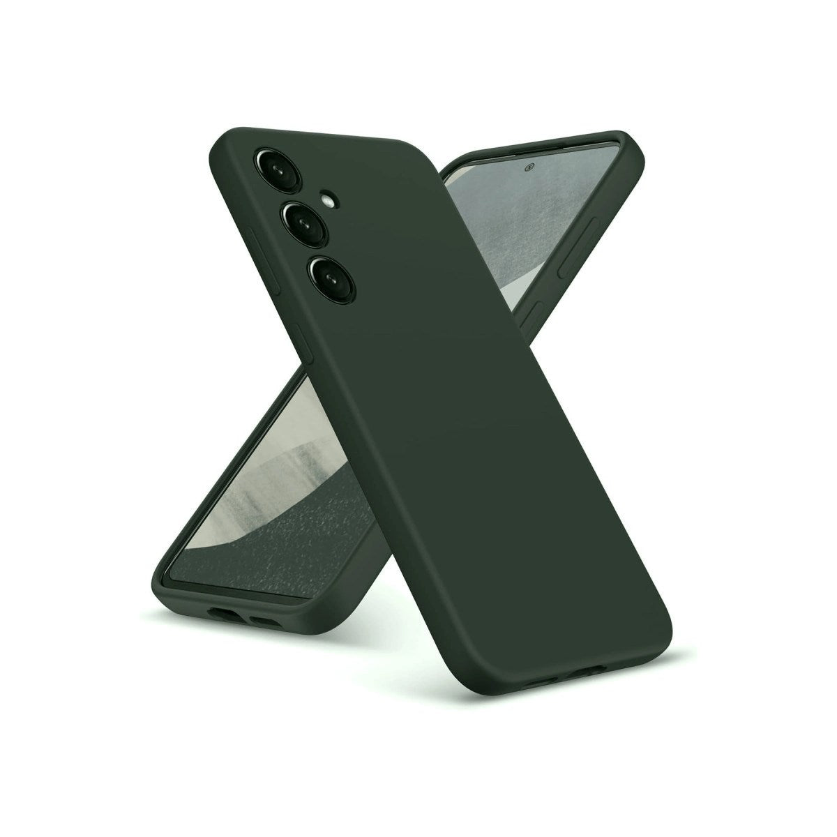 Mey İthalat® Samsung Galaxy A36 Kılıf Nano içi Kadife Silikon - Koyu Yeşil