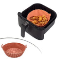 Renkli Isıya Dayanıklı Yıkanılabilir Silikon Fırın Ve Airfryer Yuvarlak Model Pişirme Matı 20 Cm