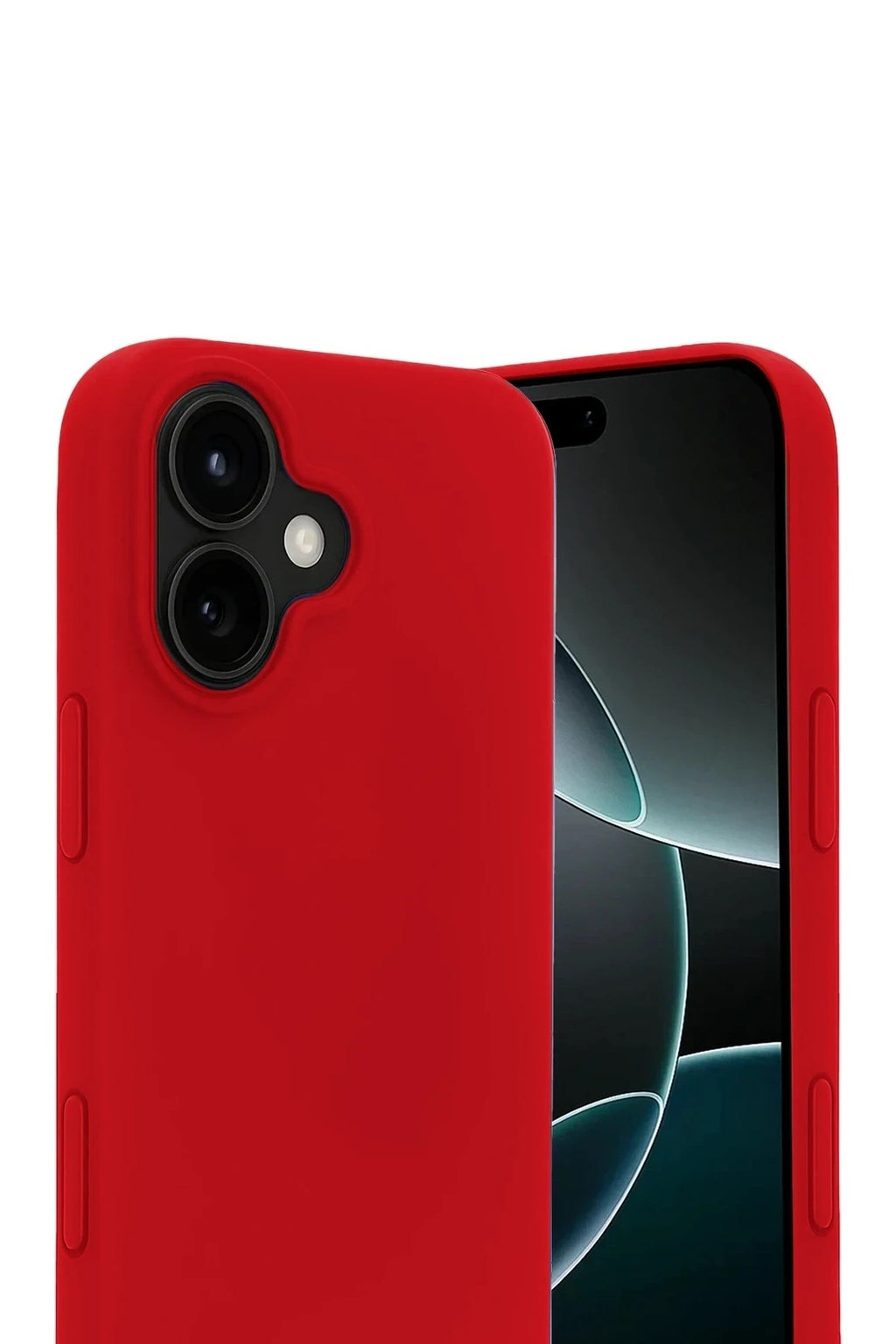 Mey İthalat® iPhone 17 Nano içi Kadife Silikon - Kırmızı