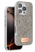 Mey İthalat® iPhone 16 Pro Max Bright Simli Kapak - Gold
