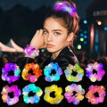Mey İthalat® Pembe Renk Led Işıklı Lastikli Saç Tokası - 3 Modlu Festival &amp; Parti Saç Tokası