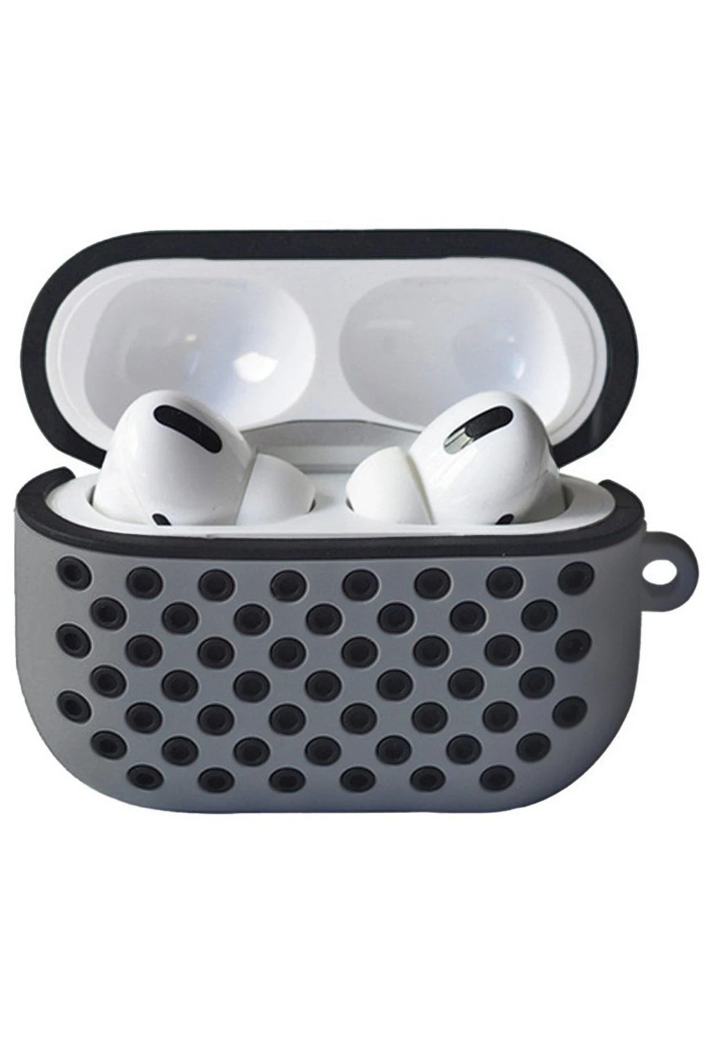 Mey İthalat® Airpods Pro 2 (2.nesil) Spor Delikli Kılıf - Gri-Siyah