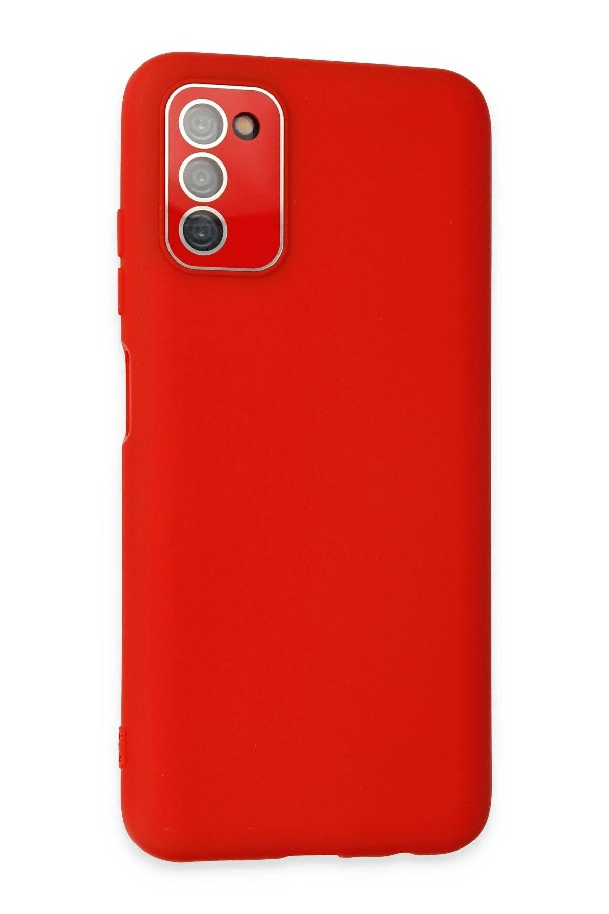Mey İthalat® Samsung Galaxy A03S Kılıf Lansman Glass Kapak - Kırmızı