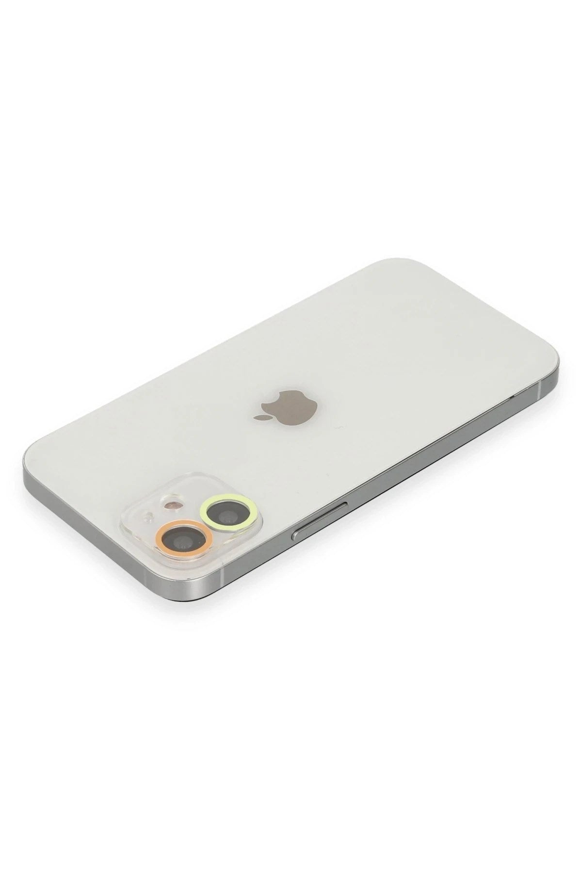 Mey İthalat® iPhone 12 Mini Renkli Kamera Lens Koruma Cam - Sarı-Turuncu