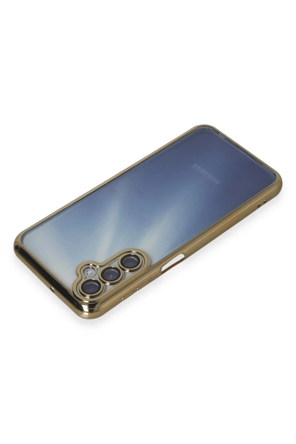 Mey İthalat® Samsung Galaxy A25 5G Kılıf Lensli Silikon - Gold