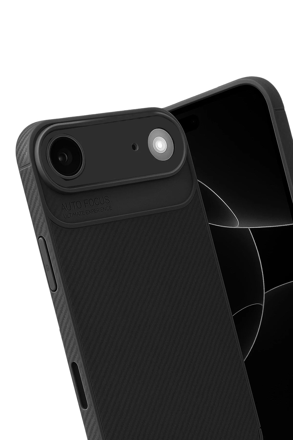 Mey İthalat® iPhone 17 Air Auto Focus Karbon Kapak - Siyah