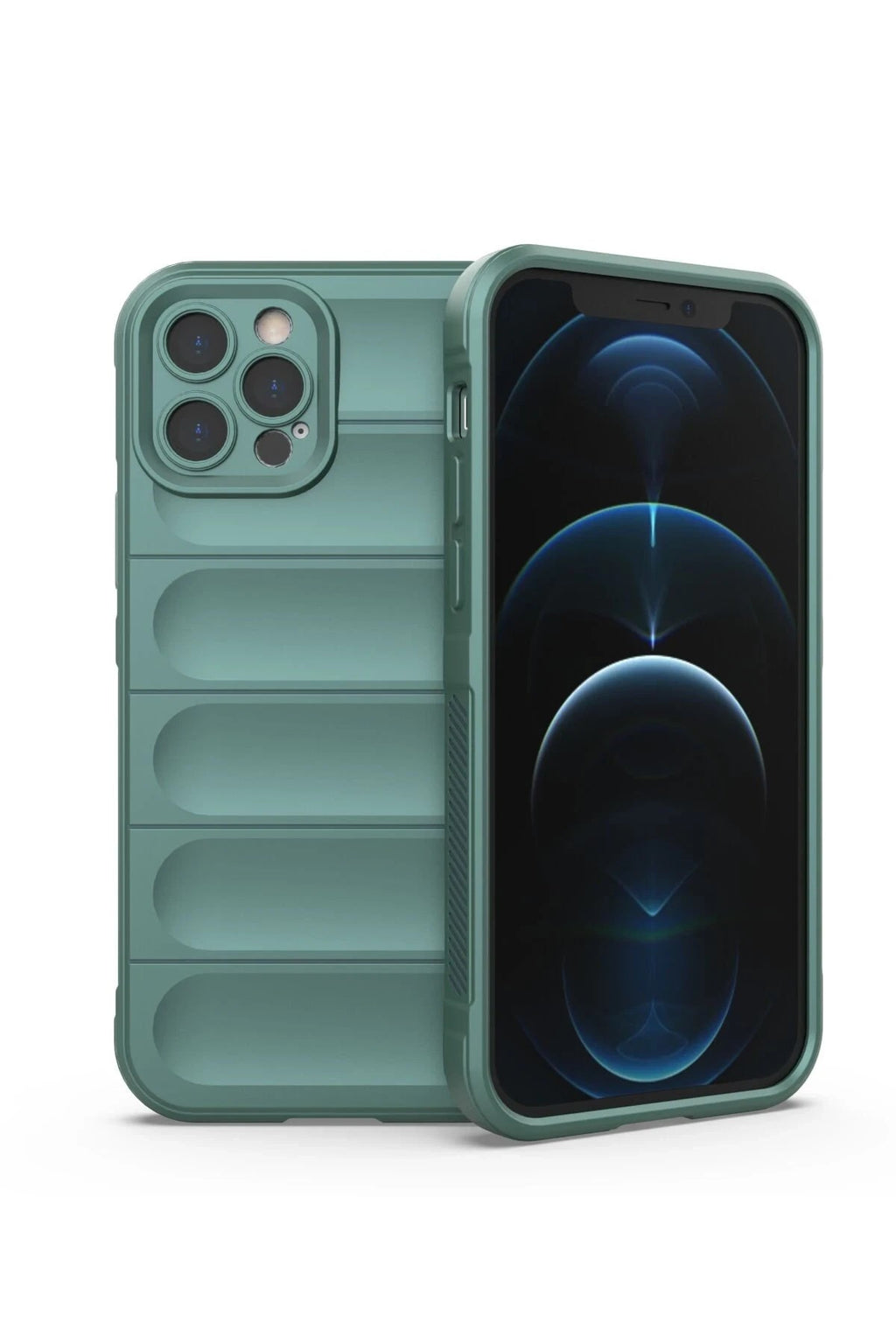Mey İthalat® iPhone 12 Pro Kılıf Optimum Silikon - Koyu Yeşil