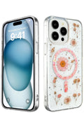 Mey İthalat® iPhone 14 Pro Kılıf Daisy Simli Magsafe Kapak - Pembe