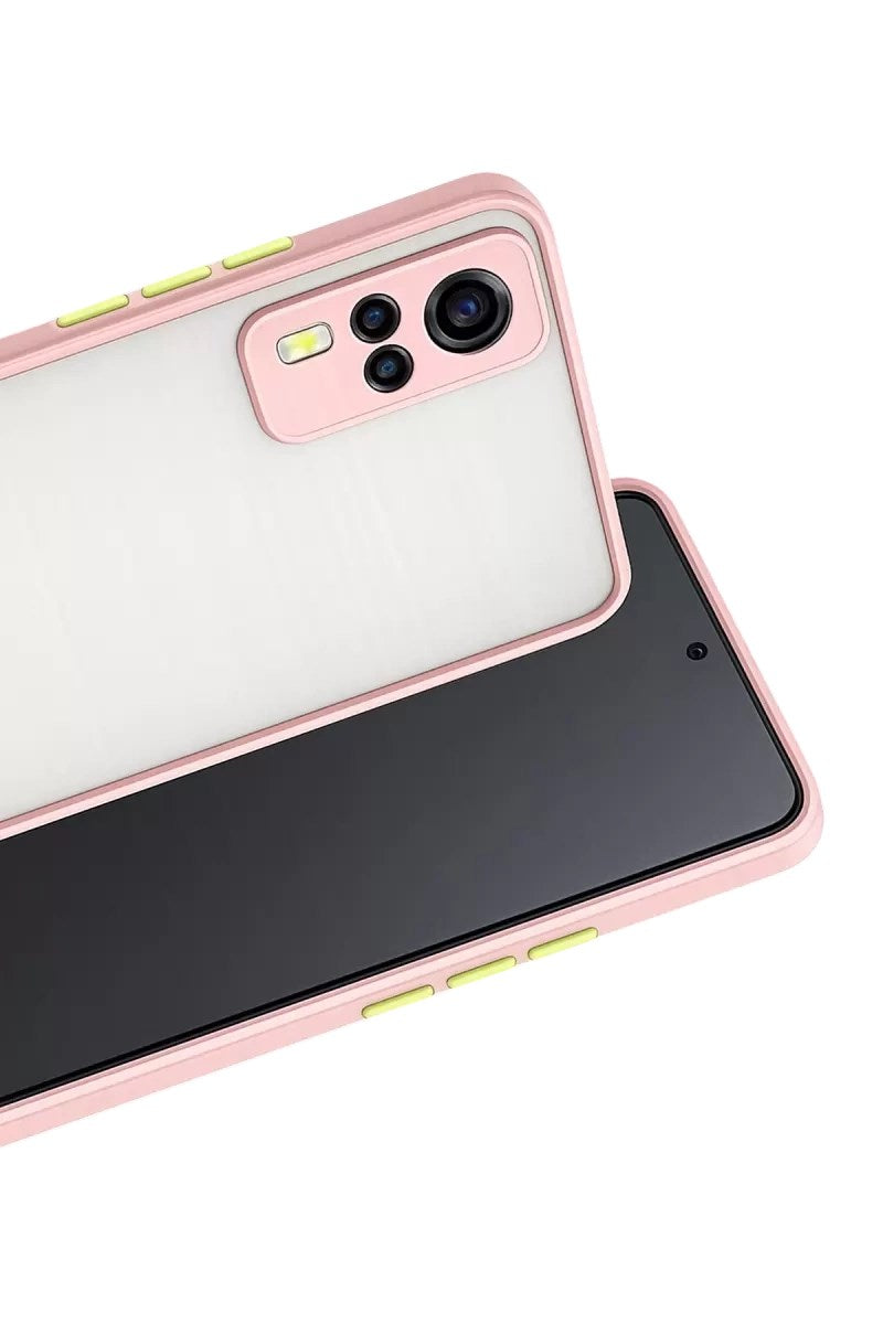 Mey İthalat® Vivo Y53S Kılıf Montreal Silikon Kapak - Pembe