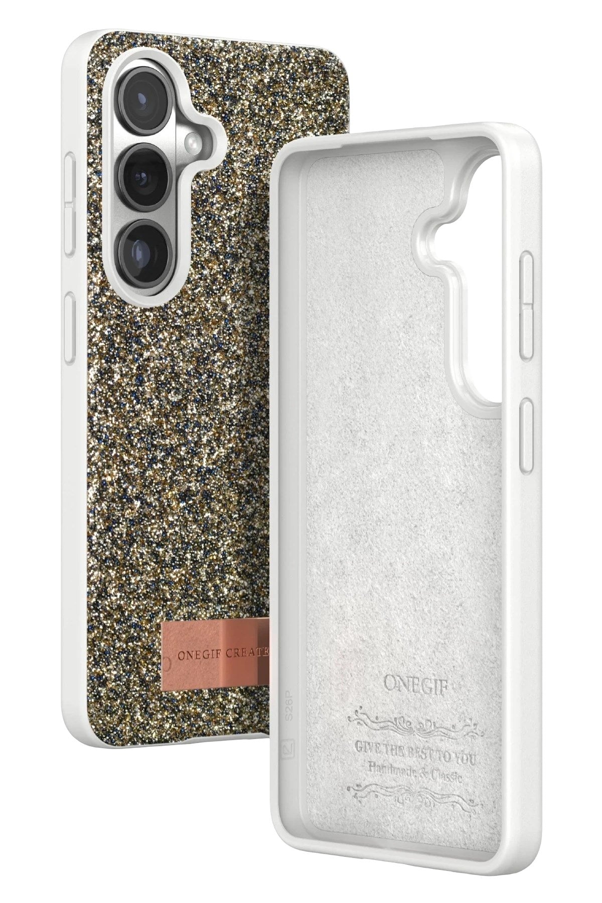 Mey İthalat® Samsung Galaxy S26 Plus Bright Simli Kapak - Gold