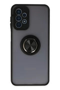 Mey İthalat® Samsung Galaxy A23 4G Kılıf Montreal Yüzüklü Silikon Kapak - Siyah