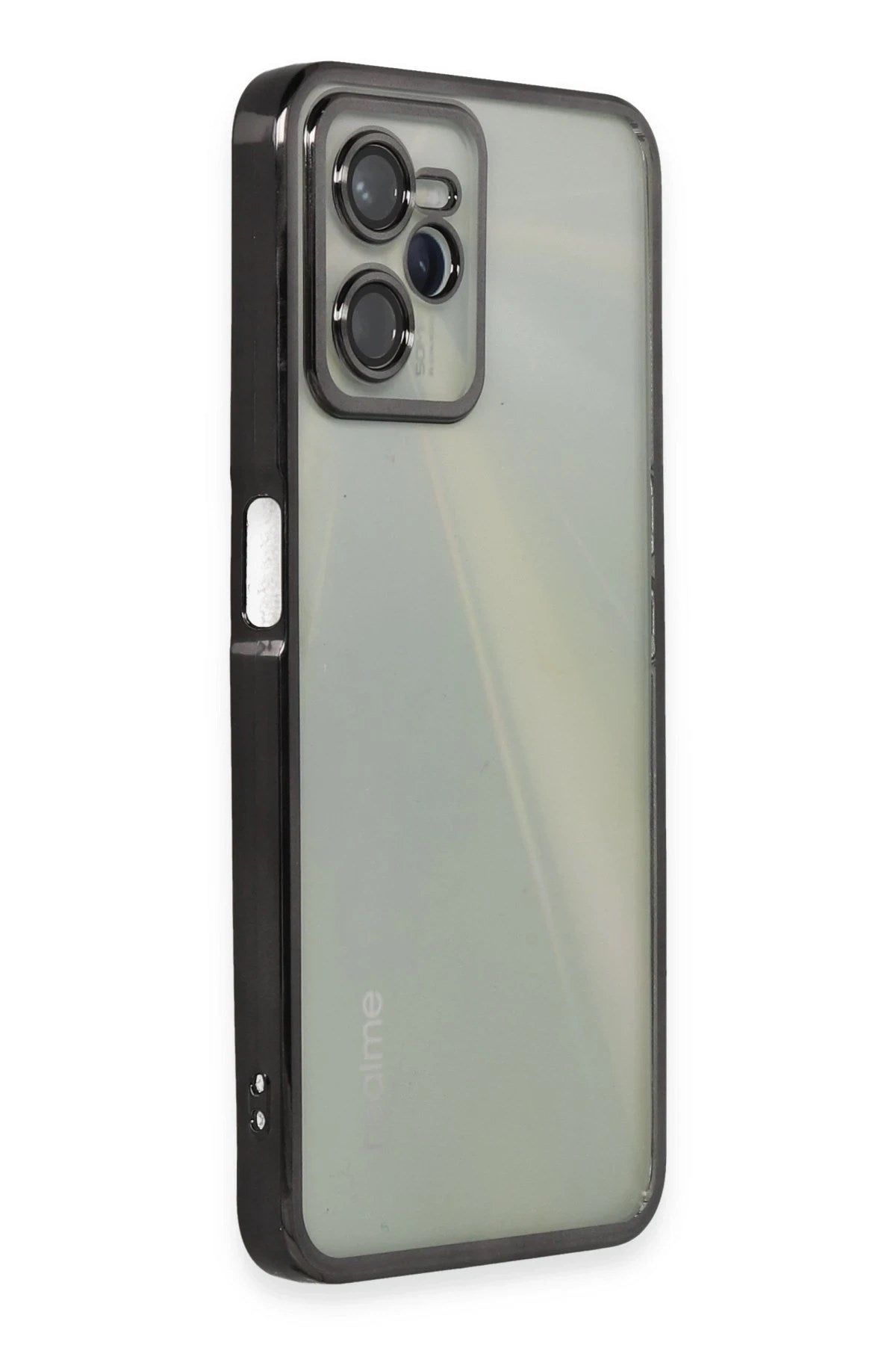 Mey İthalat® Realme C35 Kılıf Lensli Silikon - Siyah