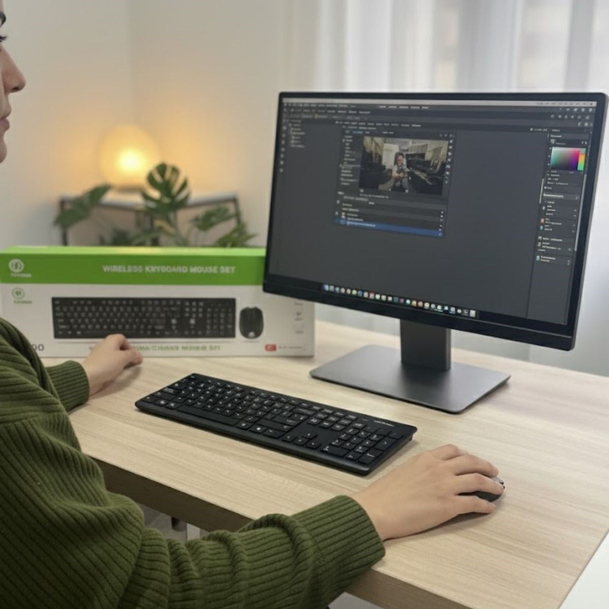 Kablosuz Q Klavye Mouse Seti Rahat Yazım, Sessiz Tuşlar, Ofis ve Ev Kullanımına Uygun Set YK7100