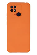 Mey İthalat® Redmi 10C Kılıf Nano içi Kadife Silikon - Turuncu