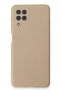Mey İthalat® Samsung Galaxy A22 Kılıf Nano içi Kadife Silikon - Pudra