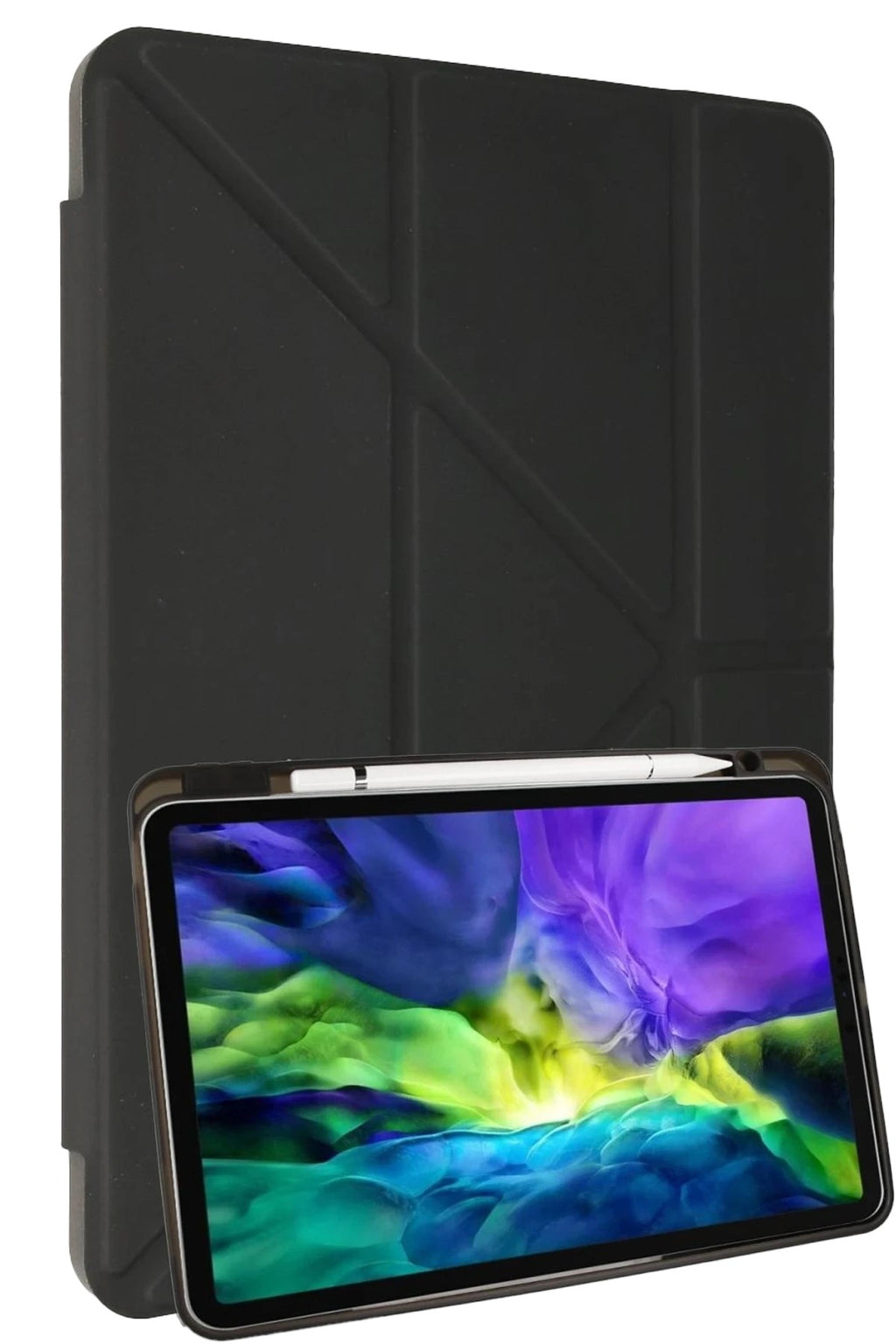 Mey İthalat® Samsung Galaxy X910 Tab S9 Ultra 14.6 Kılıf Kalemlikli Mars Tablet Kılıfı - Koyu Gri