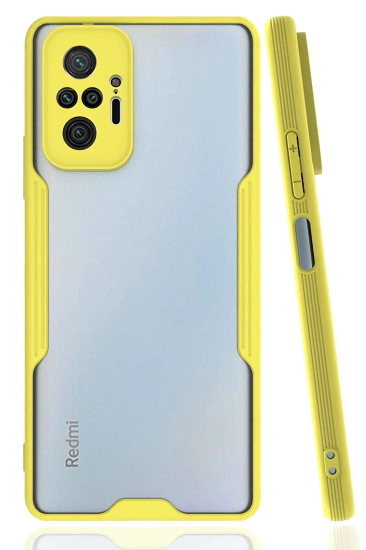 Mey İthalat® Redmi Note 10 Pro Kılıf Platin Silikon - Sarı