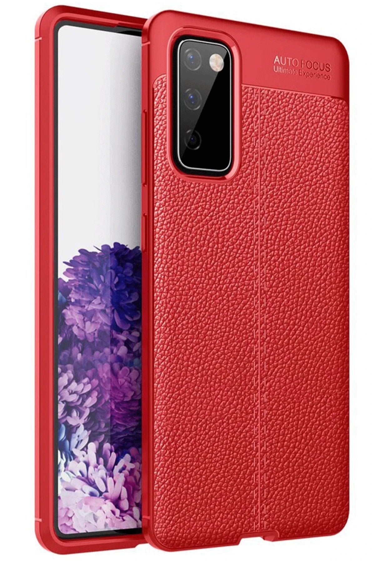 Mey İthalat® Samsung Galaxy S20 FE Kılıf Auto Focus Kapak - Kırmızı
