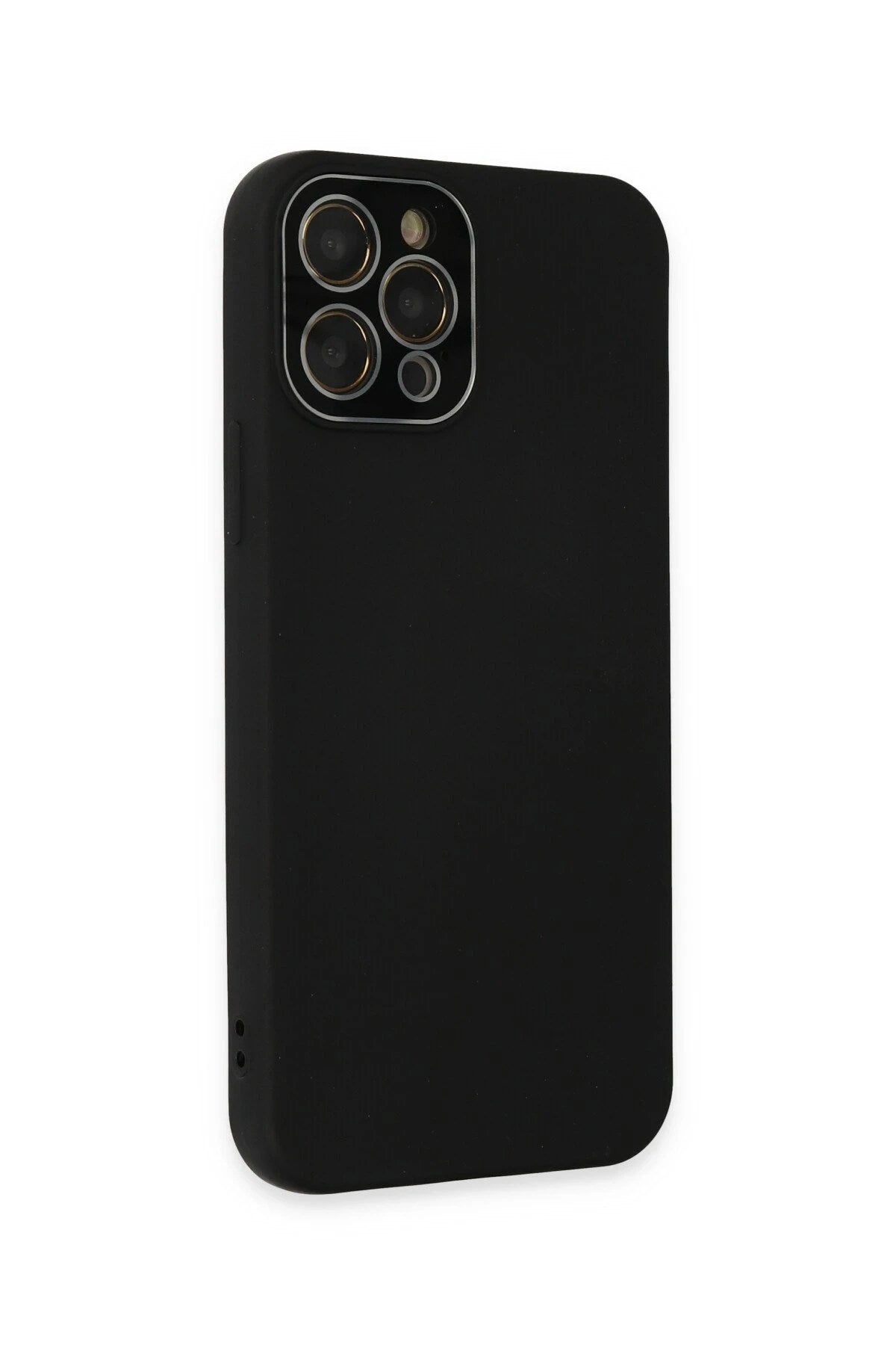Mey İthalat® iPhone 12 Pro Kılıf Lansman Glass Kapak - Siyah