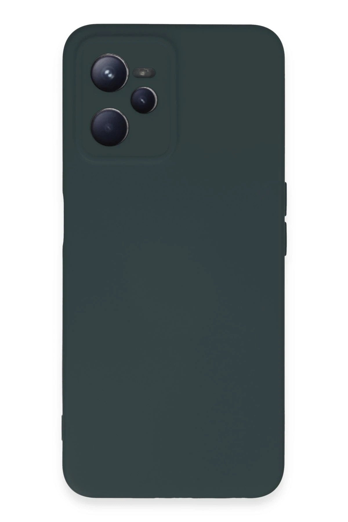 Mey İthalat® Realme C35 Kılıf Nano içi Kadife Silikon - Koyu Yeşil